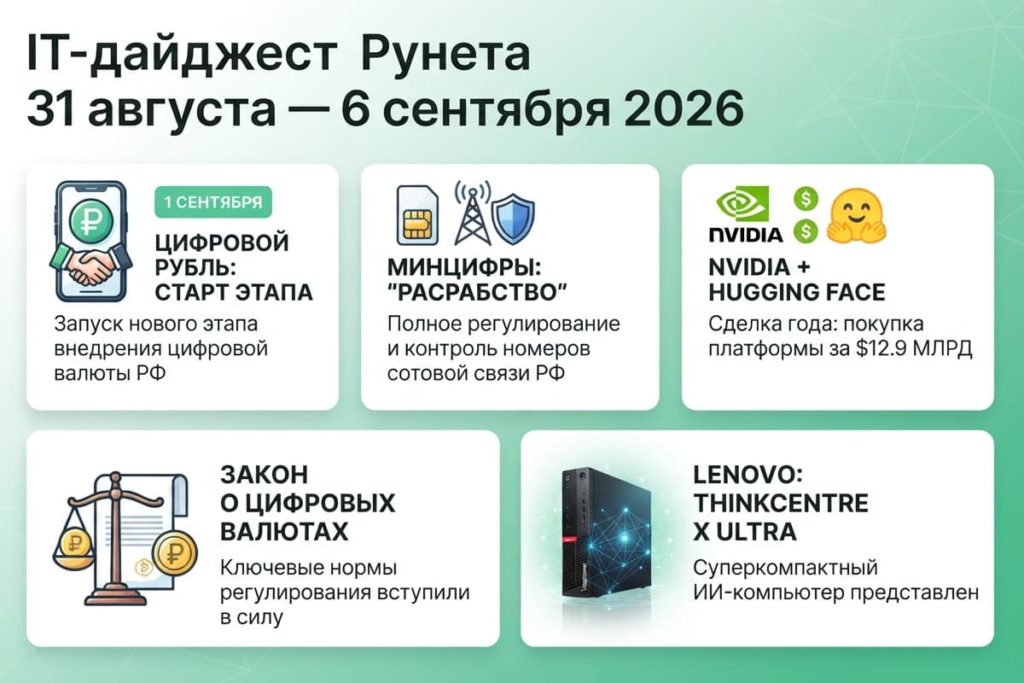 Технологический дайджест #142: 31 августа — 6 сентября 2026
