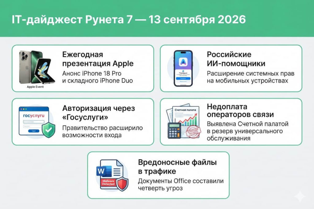 Технологический дайджест #143: 7—13 сентября 2026